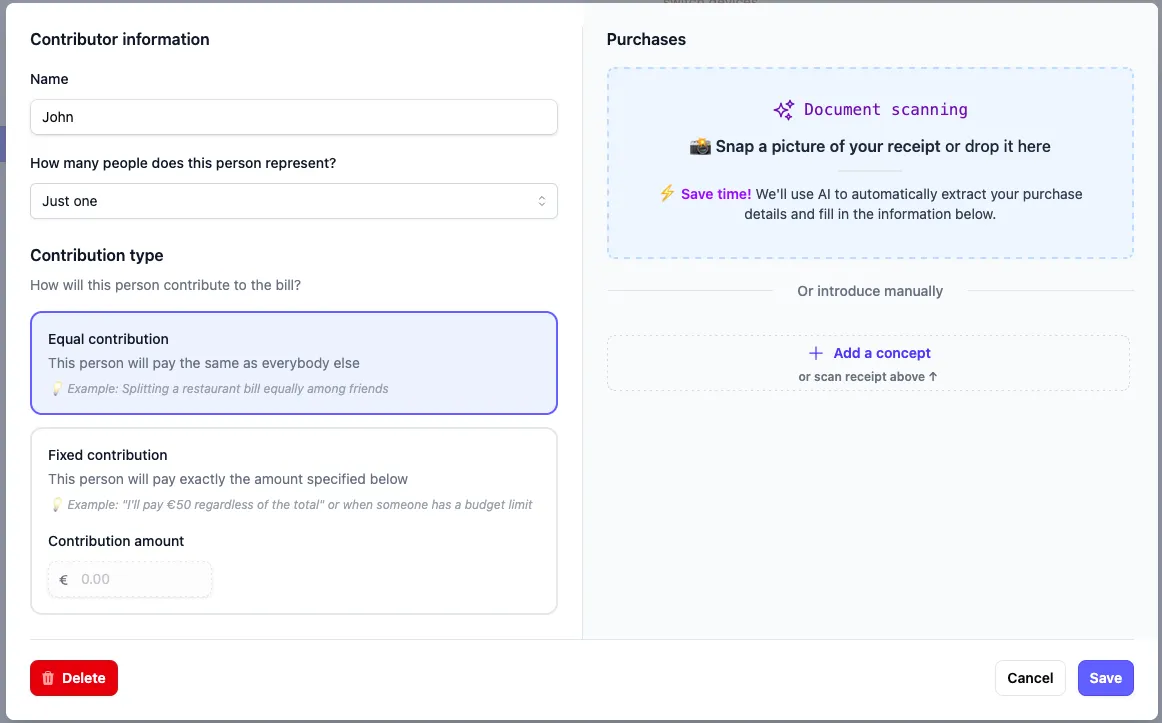 Add Expenses - Screenshot